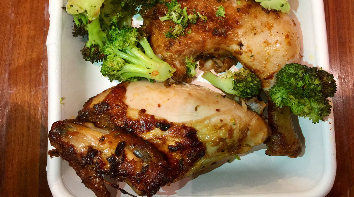 Chicken from Fields Good Chicken in NYC. 